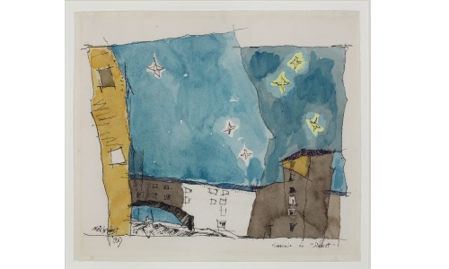 4_Lyonel_Feininger__Souvenir_de_Siemst__1937__Tusche__Aquarell__Privatsammlung___Düsseldorf__Foto_Horst_Kolberg__Neuss___VG_Bild-Kunst__Bon