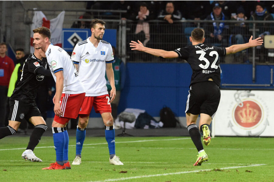 Fortuna Düsseldorf erzielt den Ausgleich beim Hamburger SV