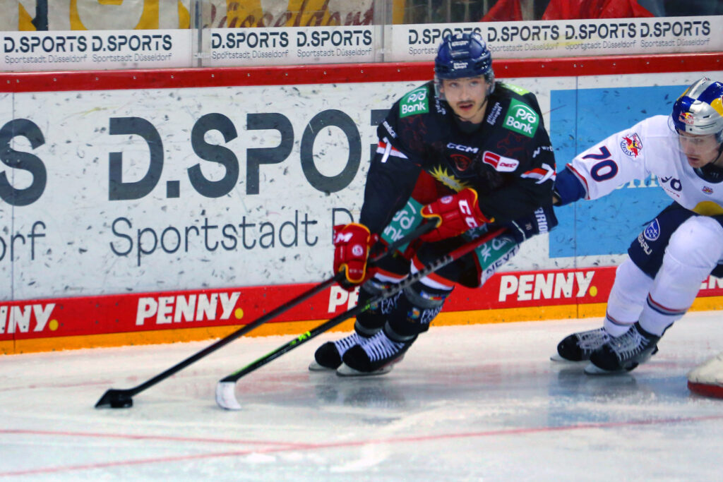 Düsseldorf gleicht im Viertelfinale aus: 3:2 Sieg gegen EHC Red Bull München.