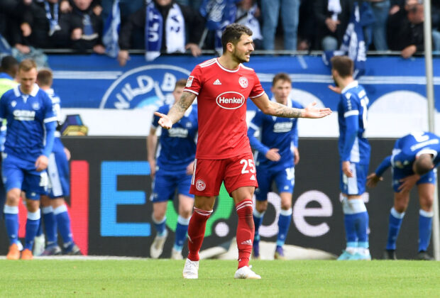 Fortuna Düsseldorf und der Karlsruher SC trennten sich am Sonntag (3.4.) unentschieden - 2:2.