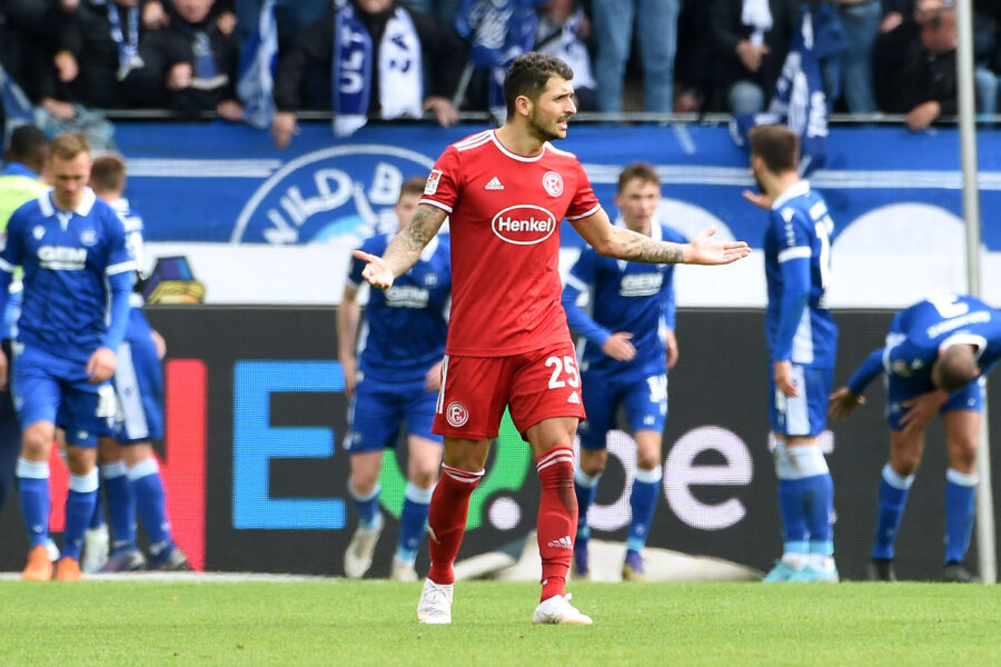 Fortuna Düsseldorf und der Karlsruher SC trennten sich am Sonntag (3.4.) unentschieden - 2:2.