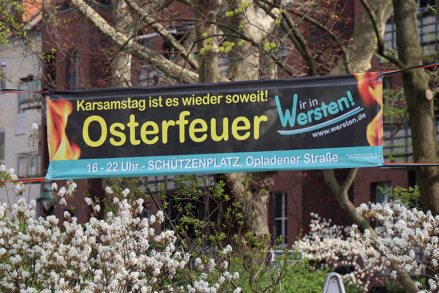 Düsseldorf Wersten: Es gibt wieder ein Osterfeuer auf dem Schützenplatz ...