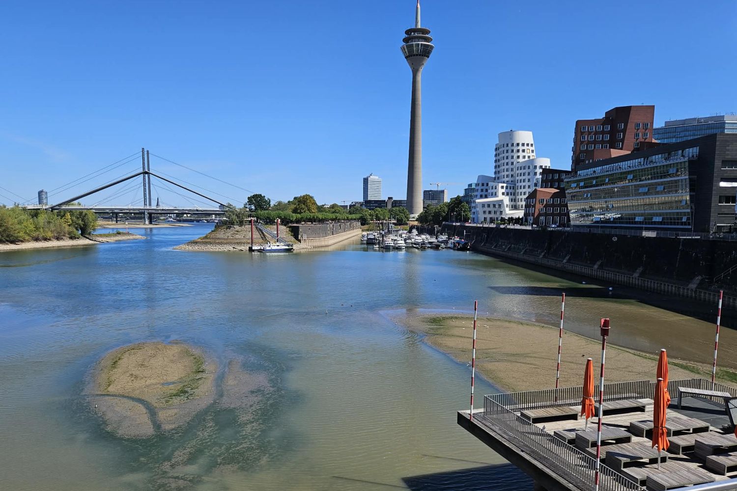 Düsseldorf: Low water also causes problems for charity regatta - | ...