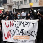 Protest gegen die Unsolidarischen von der Antifa